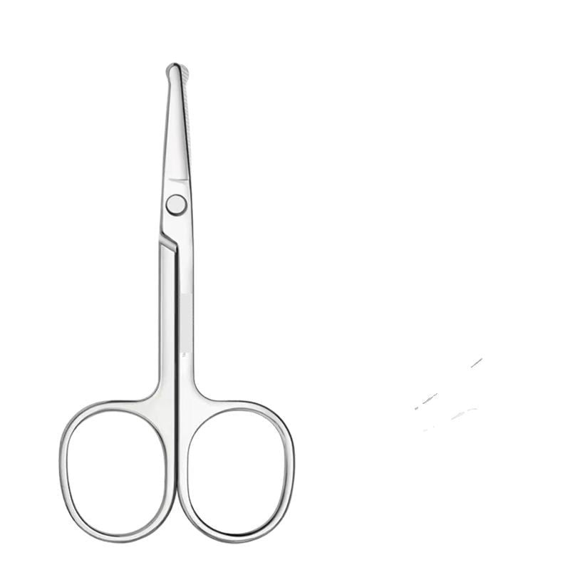 Stainless steel eyebrow scissors - small scissors, a-scissors, nose hair scissors, curved tip, pointed tip, safety round tip, eyebrow shaping scissors, makeup & beauty scissors