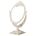 Rotating makeup mirror with double-sided vanity mirror, plastic storage, desktop home decor, glass mirror, mini makeup mirror