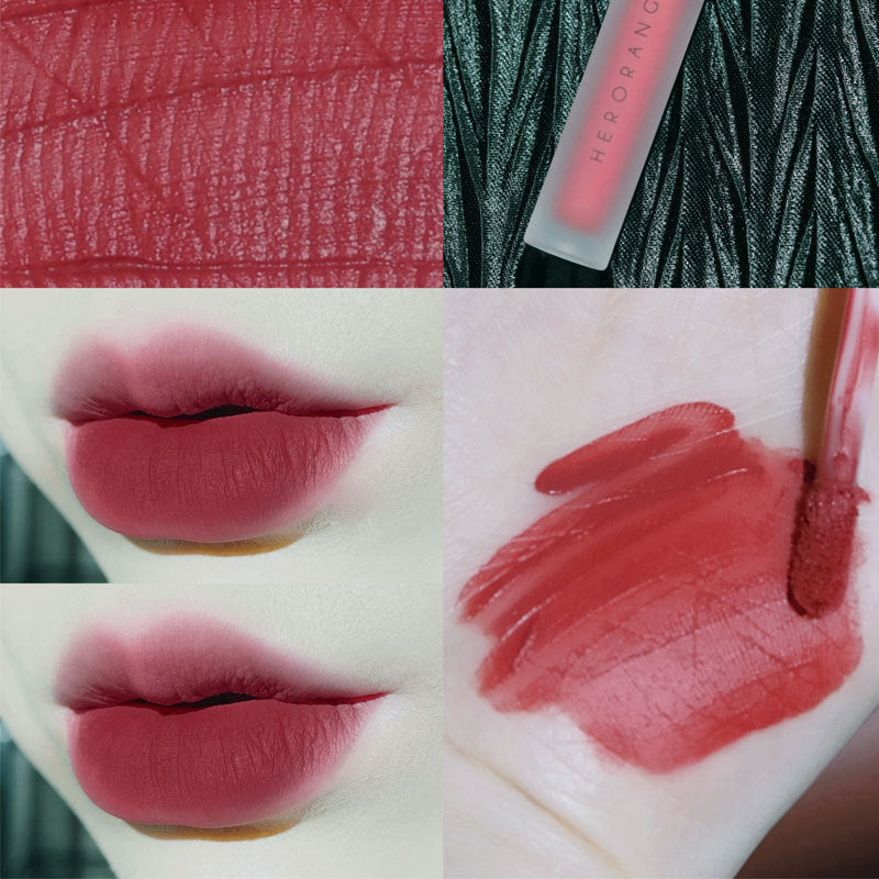Herorange twilight milkshake velvet lip clay - matte, transfer-proof, and flattering for all skin tones