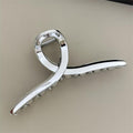 Korean dongdaemun silver acrylic shark clip hairpin women's back of head hairpin large clip headgear clip