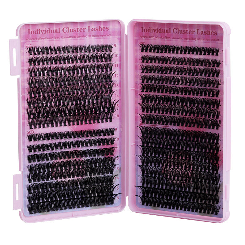 eyelash book set 40p exportdiy european and american thick extended cluster false eyelashes lash cluster
