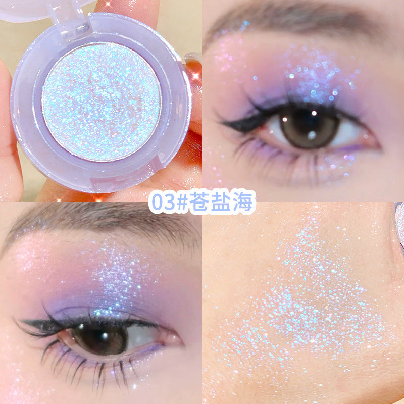 Makeup xixi bulb plan monochrome eyeshadow waterproof sparkling super shimmer mashed potato highlighting powder to brighten silkworms