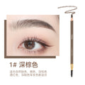 Novo wooden hard core double-ended eyebrow pencil waterproof sweatproof non-fading pencil style sharpenable duckbill flat head
