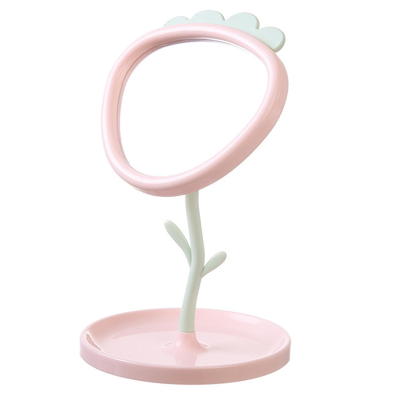 Cosmetic mirror cute desktop portable student dormitory for home beauty mirror storage plastic home mirror