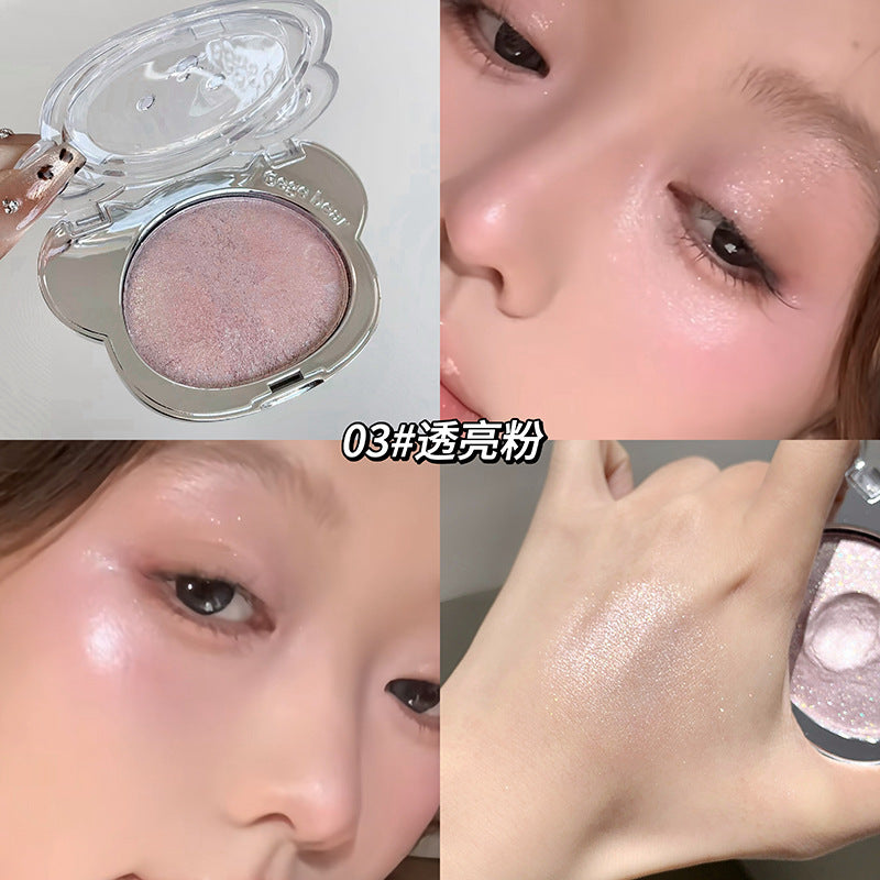 Gege bear diamond shimmer highlighting cream - mochi potato puree pearlescent explosive 3d brightening highlight powder