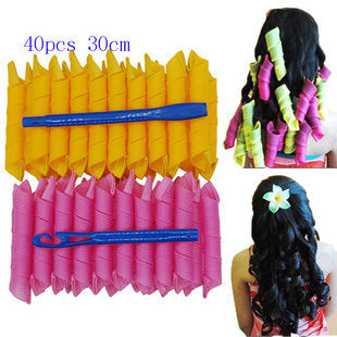 30cm non-damaging hair curler diy magic curl spiral curling barrel manufacturer wholesale curling tool small curl
