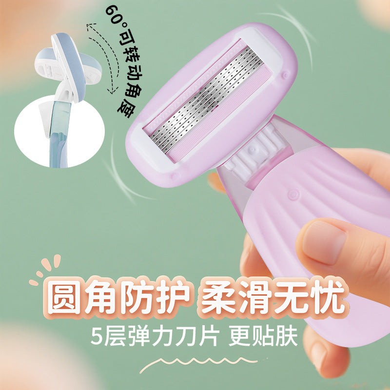 New large soap head razor for women's intimate and underarm hair removal - anti-slip, anti-scratch beauty tool - factory wholesale