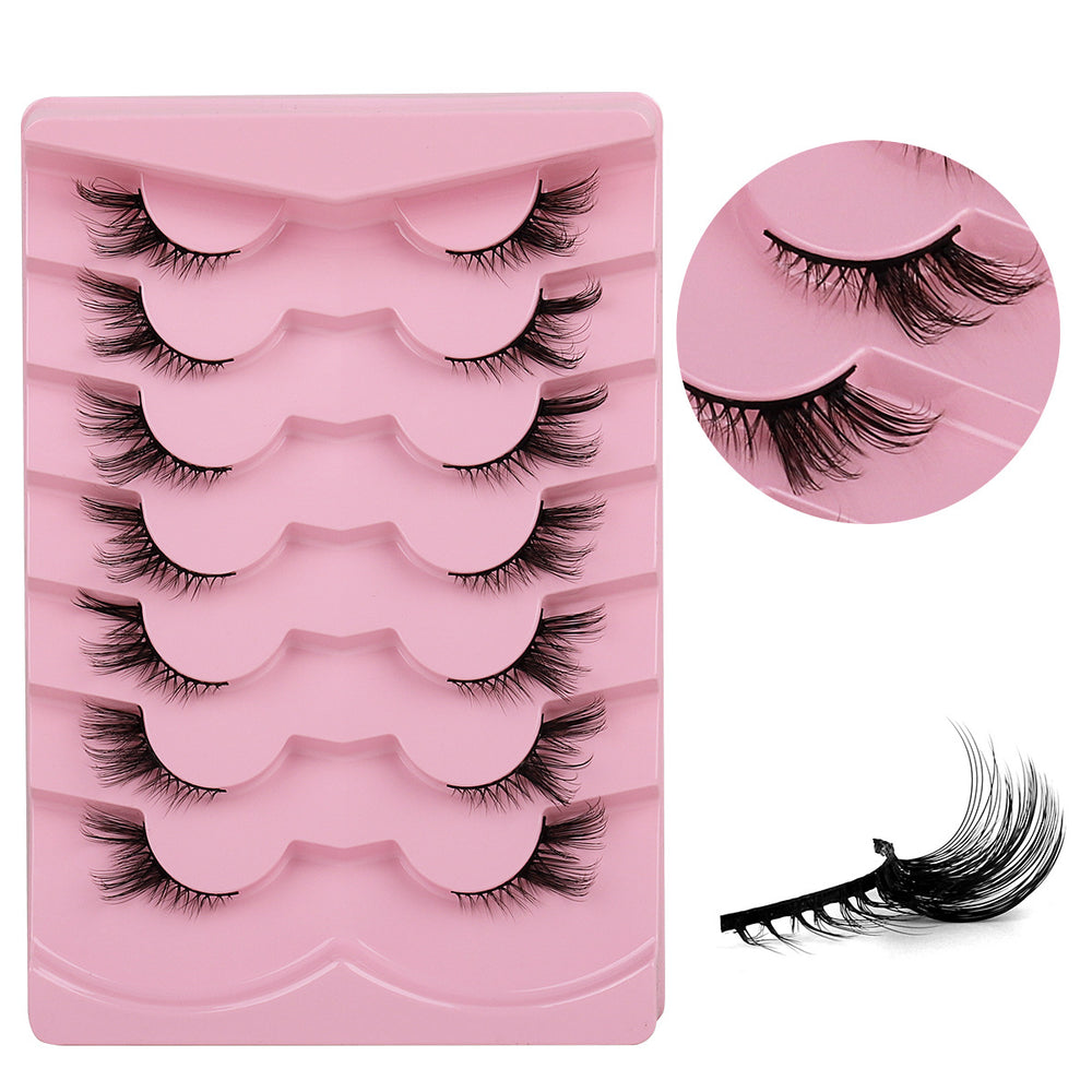 10 pairs natural half false lashes look cat eye lashes 3d