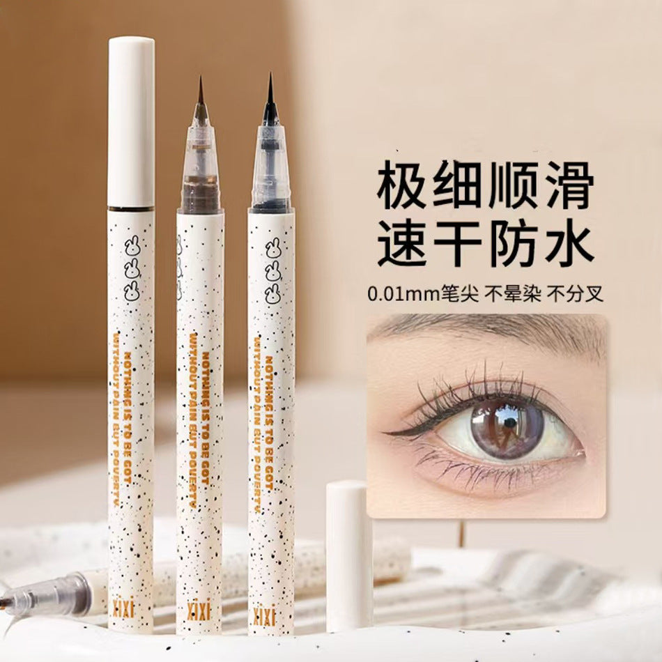 Xixi original ink rabbit velvet eyeliner ultra-fine tip waterproof smudge-proof definition for lower lashes and under-eye highlight