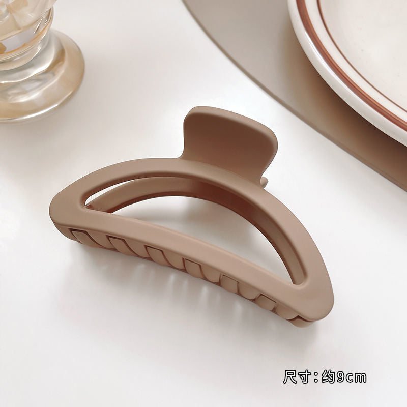 Springnew arrivaleasiest for match cross cut out hair grip milk tea coffee color elegant grip clip hairpin casual hairpin hair accessories