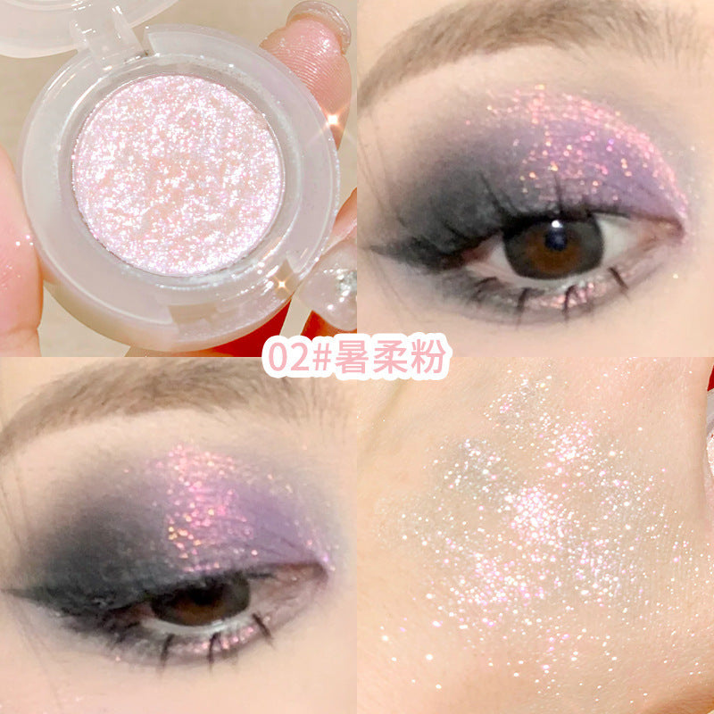 Makeup xixi bulb plan monochrome eyeshadow waterproof sparkling super shimmer mashed potato highlighting powder to brighten silkworms