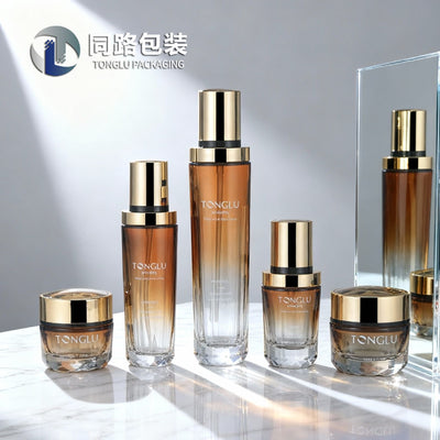 Custom oem thick-bottom glass set: premium cosmetic sample bottles - 30g cream jars, skincare lotion bottles