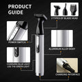 Four-in-one grooming kit: electric shaver, nose hair trimmer, eyebrow trimmer, hair clipper for men's body hair trimming