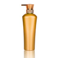 Ready-to-ship pet blow-molded dispensing bottles. gold-colored bottles for shower gel, shampoo, conditioner, lotion, and other liquids. empty plastic pump bottles
