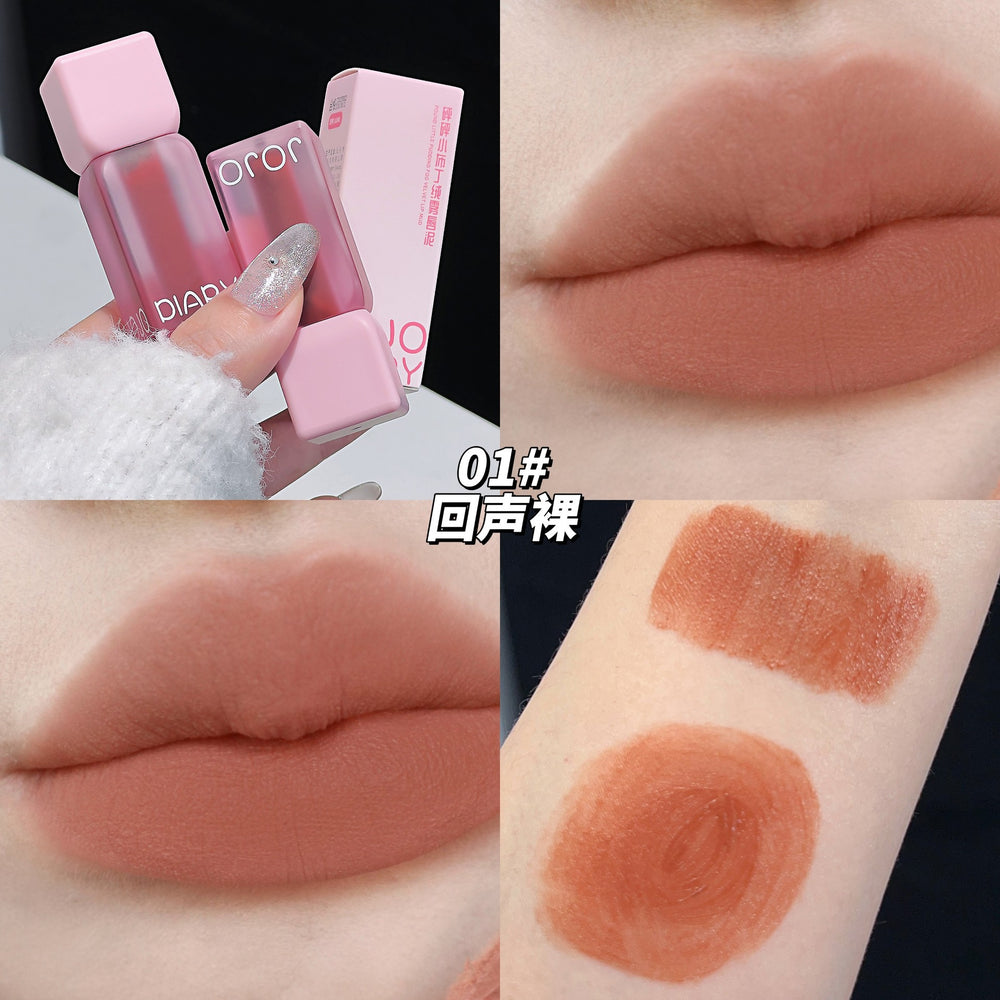 Makeup jojo diary little pudding velvet mist lip mud velvet matte matte whitening lip glaze