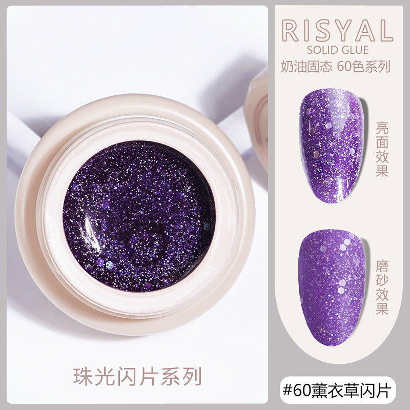 Risyal icy solid gel polish 5ml - smooth cream gel nail polish, japanese style nail polish for nail salons