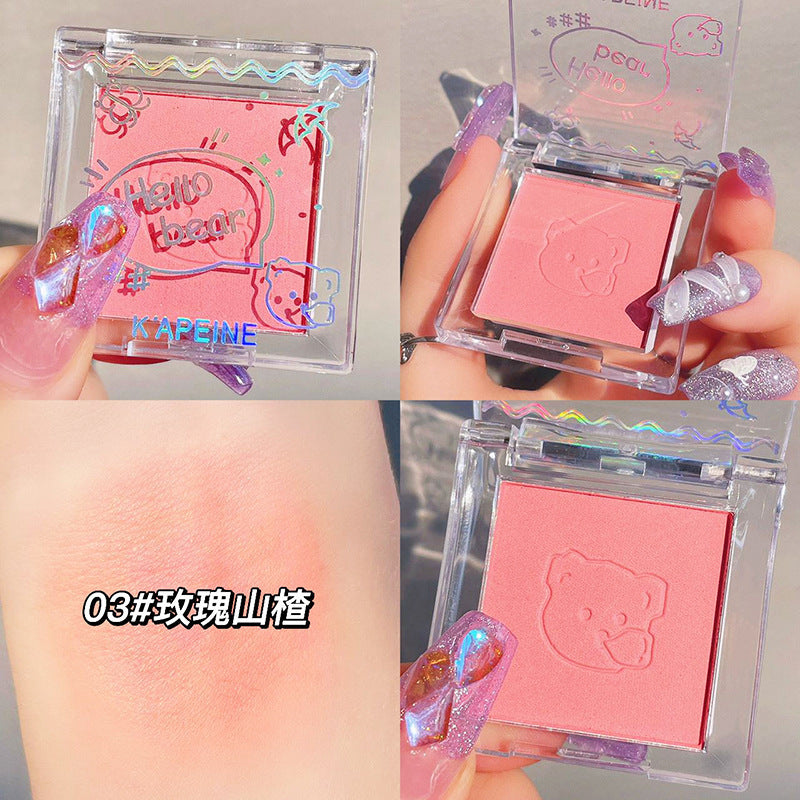 Capel single color blush - available in pink, blue, and purple - matte finish, natural contouring, vibrant & youthful, student-friendly, affordable rouge