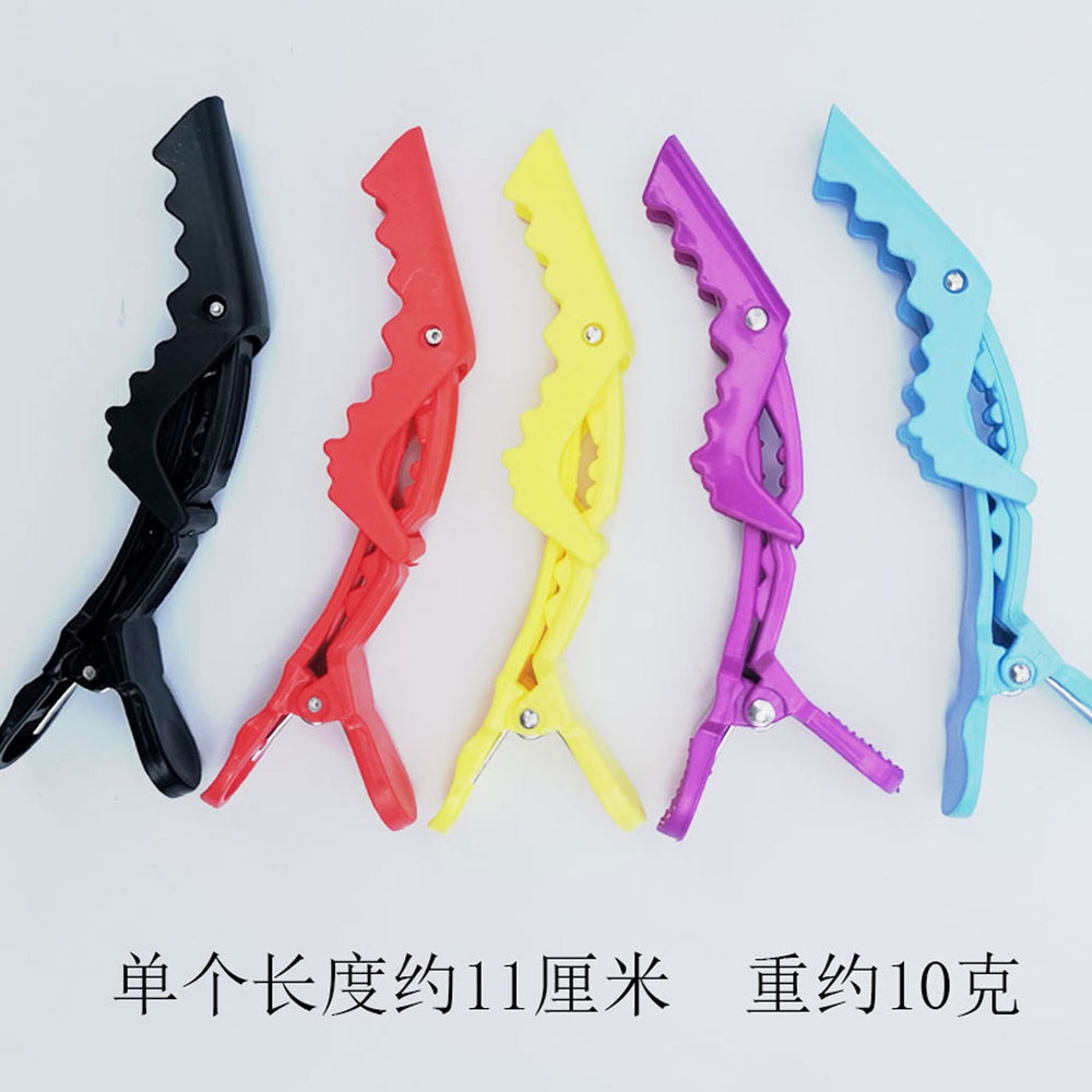 plastic alligator clip duckbill partition clip hair clip hair dyeing tool hairdressing supplies multi-color wholesale 5-pack