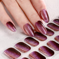 Zhengxiang custom gel nail stickers waterproof amazon cat eye onion powder uv light semi-cured nail stickers wholesale