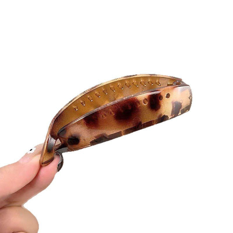 Leopard print banana clip vertical clip ponytail clip hairpin female twist clip headwear 2025new arrival clip hair volume hair card