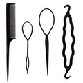 Hair accessories hair curler 4-piece suit hair pulling needle braiding tool hair accessories ball head artifact