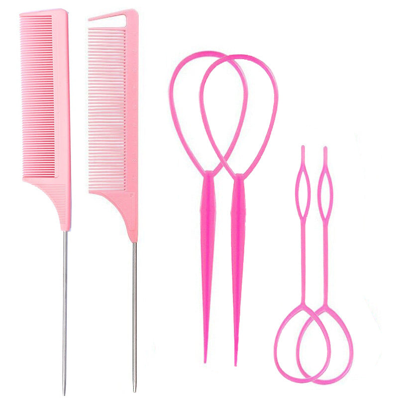 Hair braiding needle, hair braider, hair curler, 8-piece set, hair styling hair accessories, hairdressing tools, fishbone braid, steel needle comb