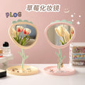 Cosmetic mirror cute desktop portable student dormitory for home beauty mirror storage plastic home mirror