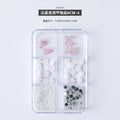 Dopamine manicure accessories, hot girl red camellia, xiaohongshu popular material package, fujino coral butterfly decorations