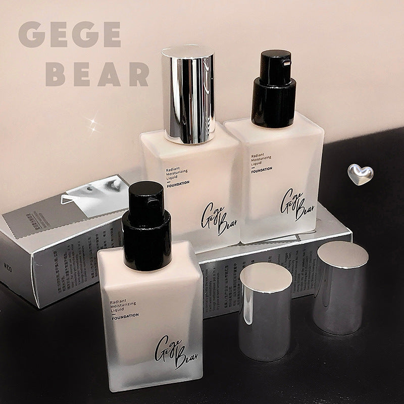 Gege bear radiant glow foundation - hydrating, concealing, waterproof, sweat-proof, long-lasting, creamy finish