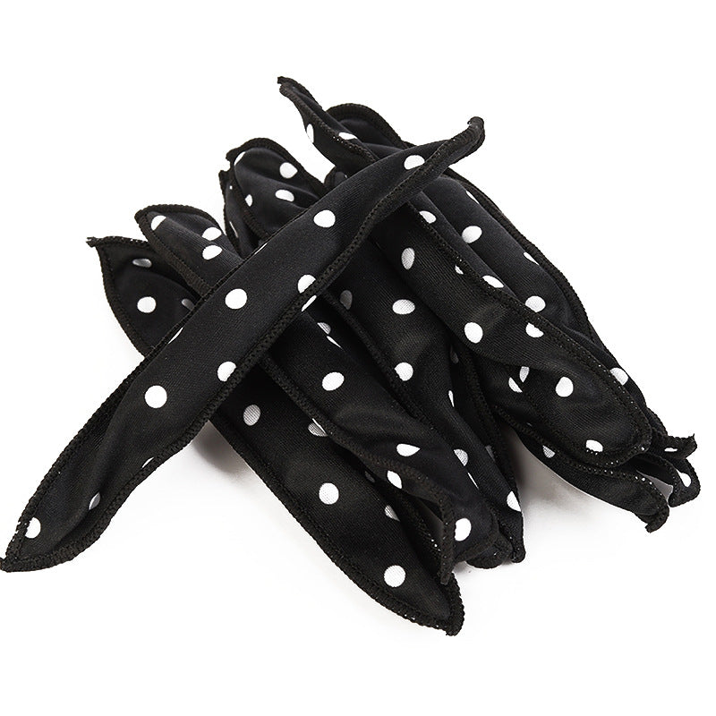 Curling handy gadget hair curl polka dot sponge curling sleep hair curl dry hair curler big wave pear flower curling iron