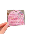 Sanrio cartoon cat my melody rhinestone nail art stickers 3d self-adhesive nail decals decorative nail pieces for little girls