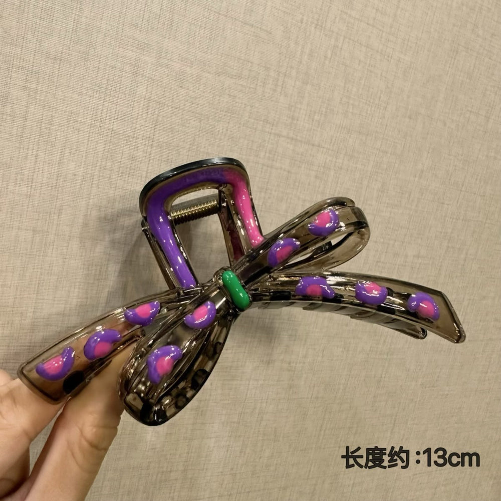 Frenchclassy polka dot golden gripper for women's back of head hair shark clip large elegance hairpin hairpin headwear