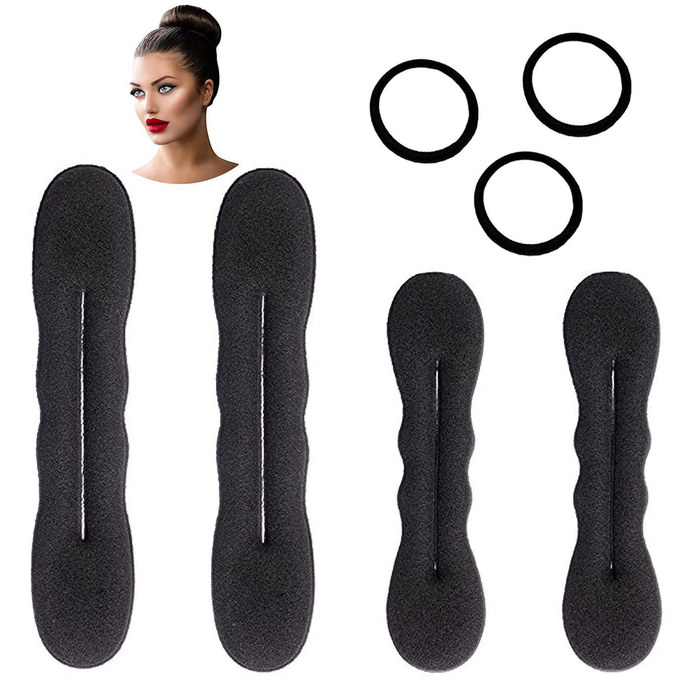 Hair accessories hair braider thickened sponge hair curler hair accessories snap ring ball head styling rubber band