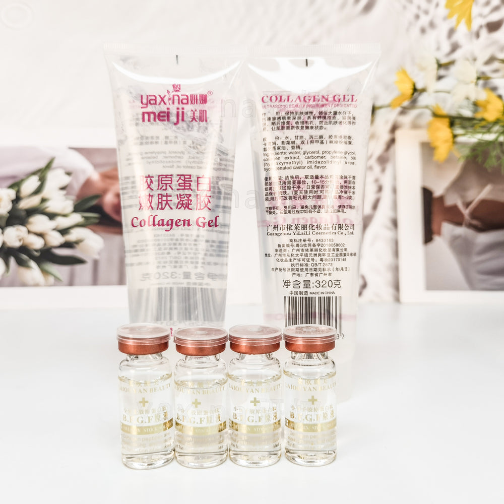 collagen rejuvenating gel kit hydrating firming moisturizing facial care 6-piece beauty salon set