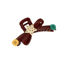 Interesting contrast color polka dot star button clip large bows shark clip half-tied hair clip hair volume hair clip
