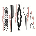 Hair accessories hair curler 4-piece suit hair pulling needle braiding tool hair accessories ball head artifact