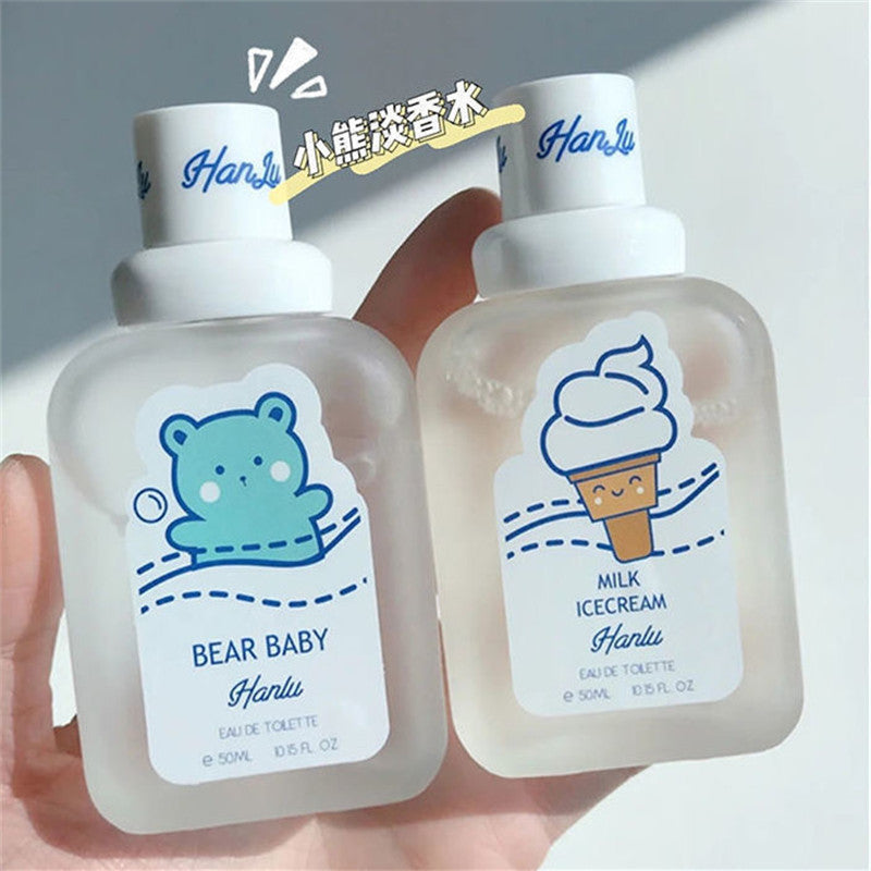Hanlu cute bear series perfume - long-lasting, fresh, light floral, fruity, and milky scent - niche women's perfume