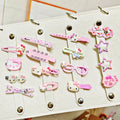 Cute kt pink hair clip set collection - girly bang clips, cartoon hair accessories, exquisite ins style hair decorations