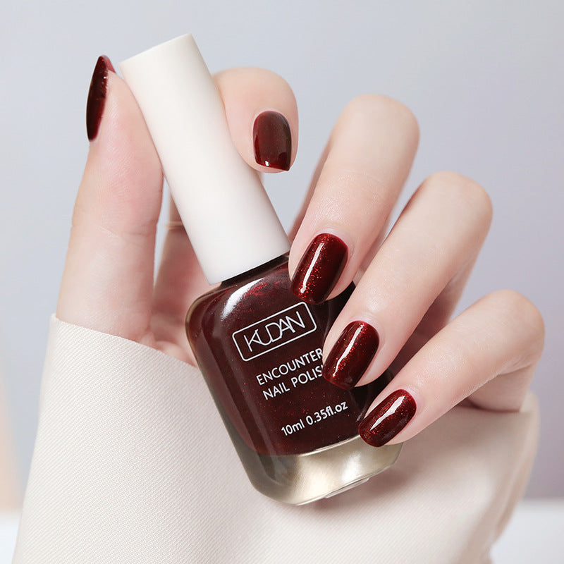 Kudan water-based nail polish, no baking, long-lasting, quick-drying, tearable 10ml light fragrance nail art accessories nail polish glue wholesale