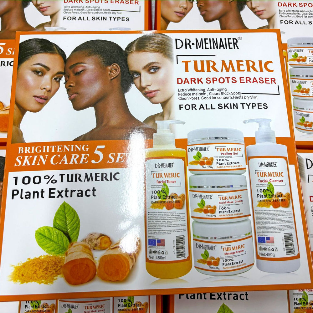 turmeric beauty salon skincare set - 5-piece massage skincare kit - wholesale for export