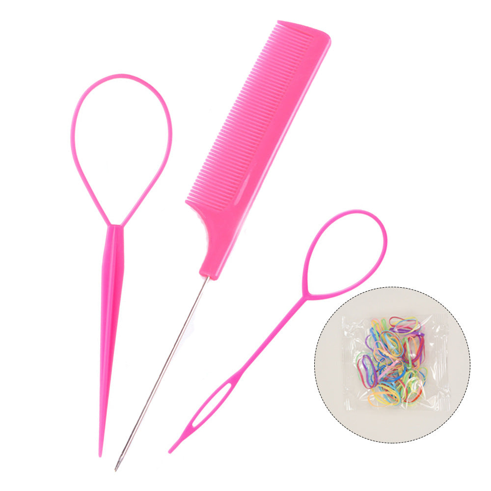 Pointed tail comb, hair pin, rubber band, hair curler suit, hair braiding tool, steel needle comb, ball head hairdressing styling supplies