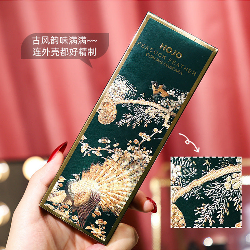 Hojo peacock feather curling mascara - volumizing, lengthening, defined lashes, long-lasting, waterproof, smudge-proof