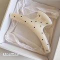 Korean style sweet & cool polka dot hair claw clip - large size, high-end, for thick hair - shark clip for the back of the head - hair accessories for women