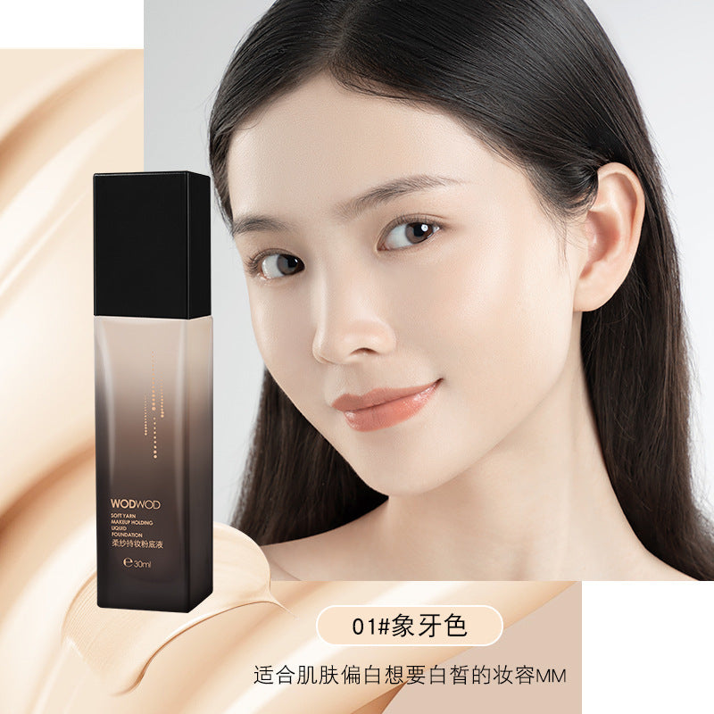 Wodwod soft focus long-lasting foundation - creamy finish, all-day coverage, waterproof, sweat-proof, smudge-proof, and flawless
