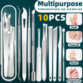 nail art tool kit, 10-piece manicure set for ingrown toenails, thick and hardened nails, care, trimming, and pedicure