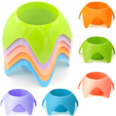 Beach cup coasters - traveler's essential outdoor organizer tray - plastic cup holder - 5-pack - cross-border hot seller