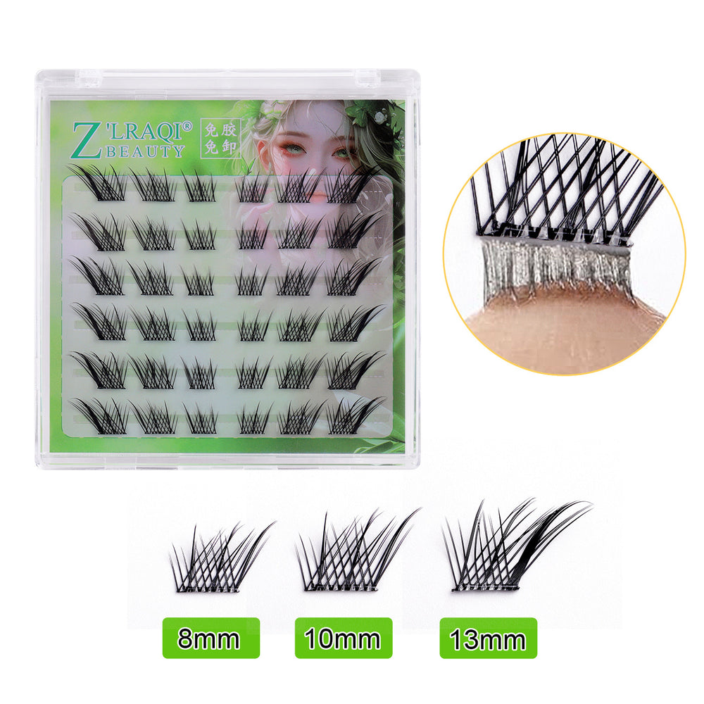 popular segmented glue-free false eyelashes, formaldehyde-free female natural mother-like lower eyelashes, fox eyelashes wholesale