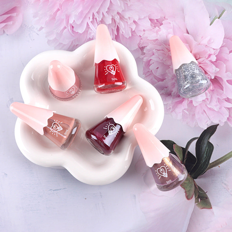 Nail polish, no baking, quick drying, tearable, water-based, peelable, wholesale, autumn and winter, cherry, hand and foot nail polish wholesale