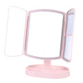 Led makeup mirror with light, rechargeable vanity mirror, desktop rotating fill light mirror, plastic storage, home & living