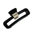 Bright black square hair clip springnew arrival large shark clip casual hairpin back of head hair clip headwear